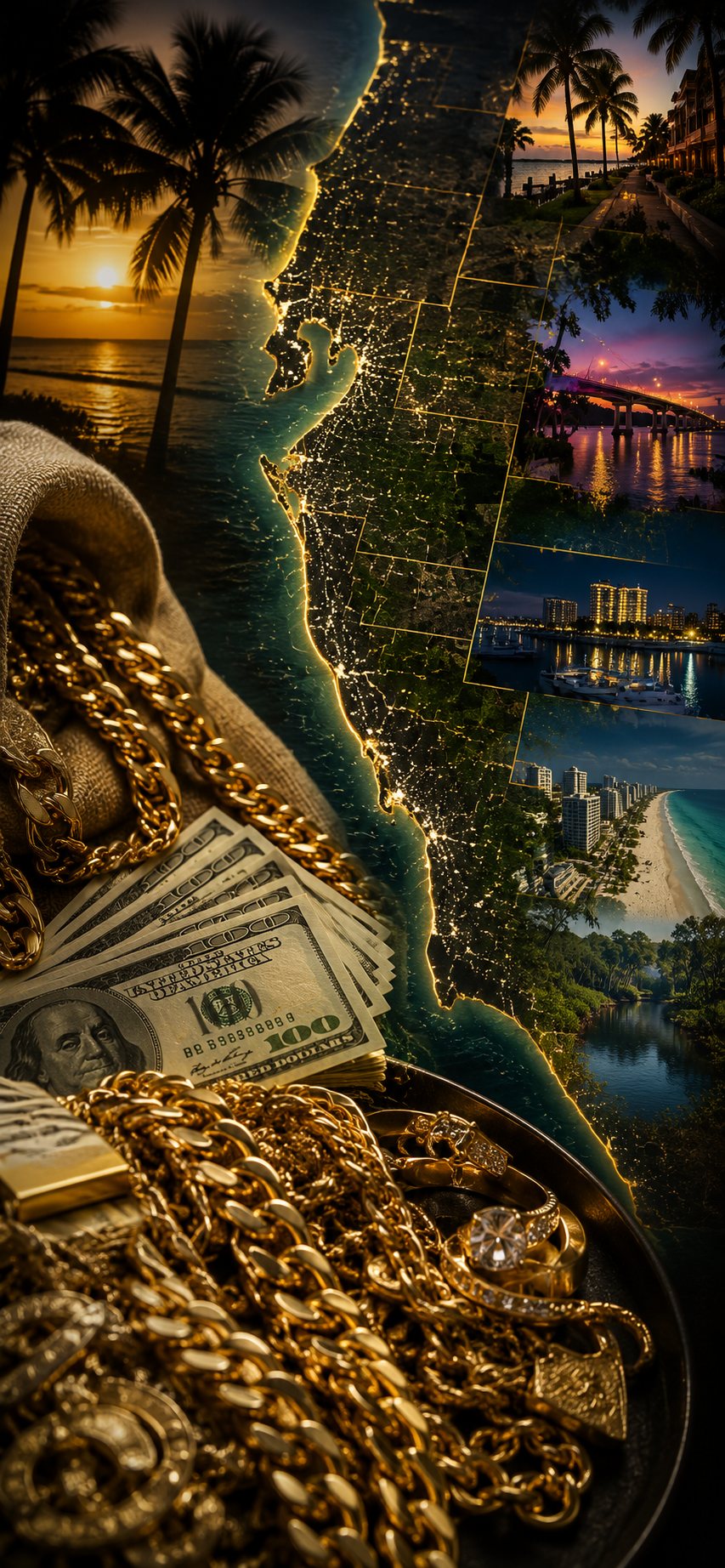 Gold jewelry and Southwest Florida, representing SWFL Gold & Silver Buyers